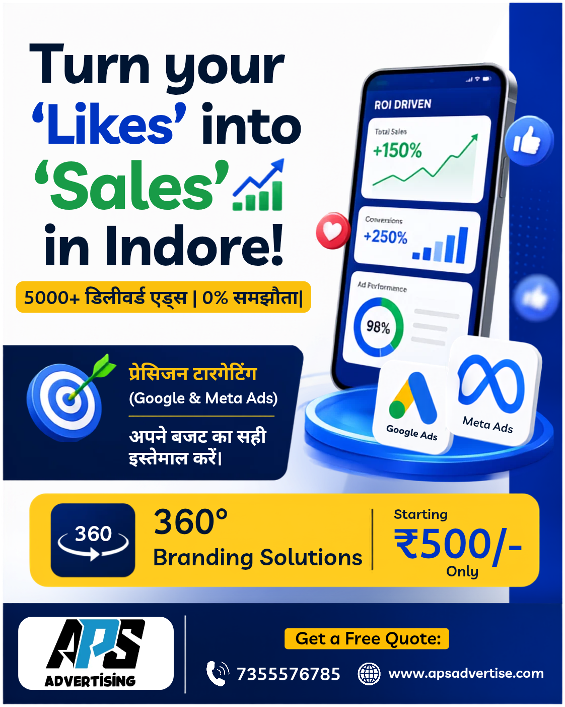 Social media marketing poster Indore